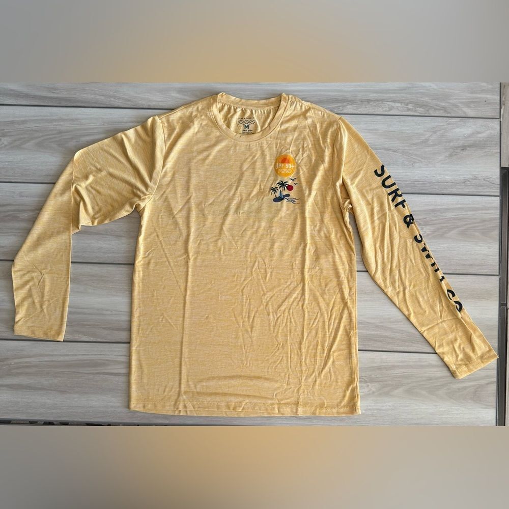 Surf & Swim Co Long Sleeve Swim Tee Wild Honey M NWT IN PACKAGE